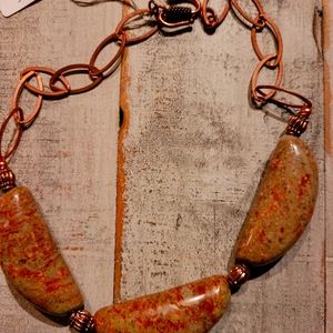 New Jasper & Copper necklace, 18".